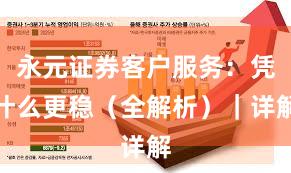 永元证券客户服务：凭什么更稳（全解析）｜详解