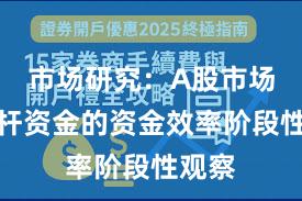 市场研究：A股市场中杠杆资金的资金效率阶段性观察