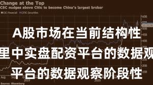 A股市场在当前结构性行情阶段里中实盘配资平台的数据观察阶段性
