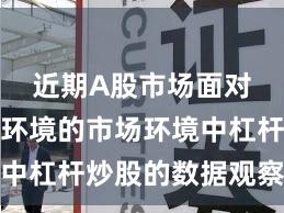 近期A股市场面对震荡市环境的市场环境中杠杆炒股的数据观察实战