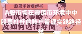 A股市场在震荡市环境中中股票杠杆的账户管理实践路径